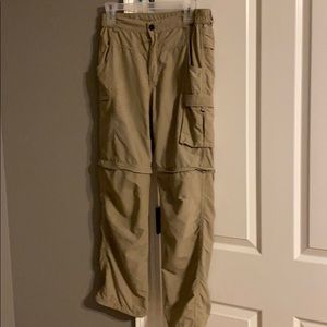 Boys hiking cargo style convert pants to shorts